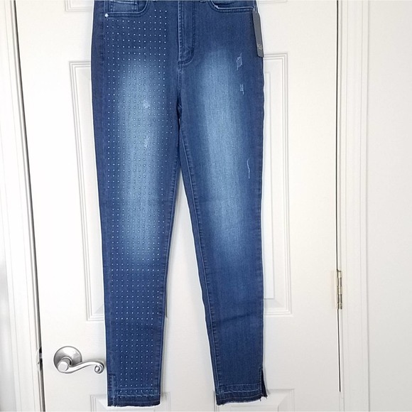 Rachel Roy Studded Skinny Jeans Size 27 High Waisted - Picture 2 of 7